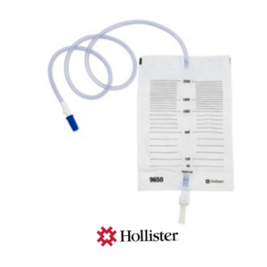 Hollister Night Drainage Bag with Anti-reflux valve & Easy-to-handle lever tap (120cm Inlet tube) - 9650
